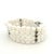 Vintage Retro Multi-Strand Pearl and Sapphire 14k White Gold Bracelet For Sale - Image 4 of 15