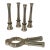Vintage Silver Plate Bottle/Wine Stoppers -Set of 5 For Sale
