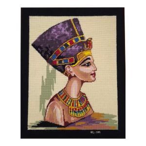Rosemary Pipkin Jackson (American 20th Century), Nefertiti Needlework Panel, Signed