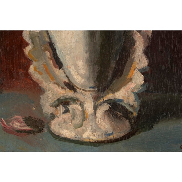 Signed and dated "Fleurs Genève 1941 n°2", inscription on the verso. Dimensions without frame: 46 x 33 x 1 cm This...