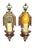 1920s Cast Aluminum Wall Sconces With Silver Red and Green Finish - Pair For Sale - Image 4 of 13