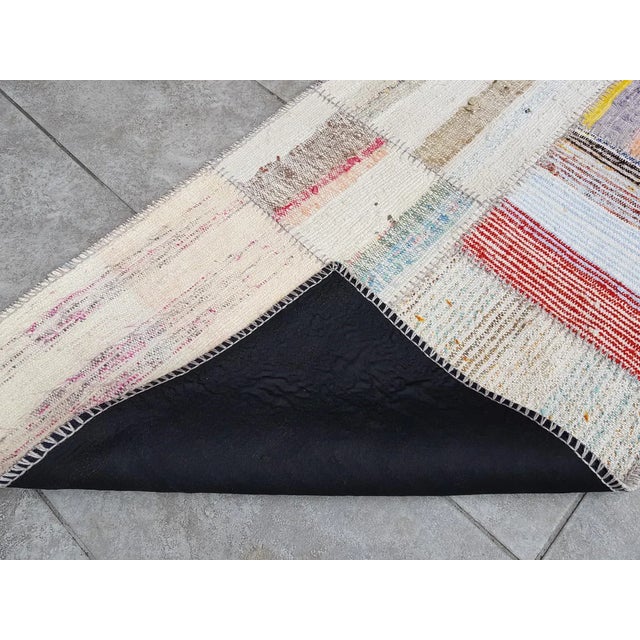 Textile Oushak Vintage Natural Runner For Sale - Image 7 of 10