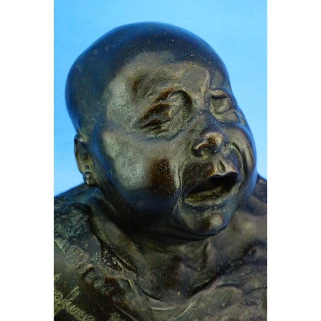 Pietro Ceccarelli, Bust of Newborn Baby First Cry, 1890s, Bronze and Marble For Sale - Image 14 of 18