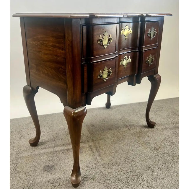 Pennsylvania House Vintage Pennsylvania House Queen Anne Style 2-Drawer Table or Low-Boy Chest For Sale - Image 4 of 14