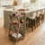 Four-Tier Walnut Bar Cart With Removable Trays, Modern Wood Serving Trolley With Wheels and Locking Casters For Sale In Raleigh - Image 6 of 11