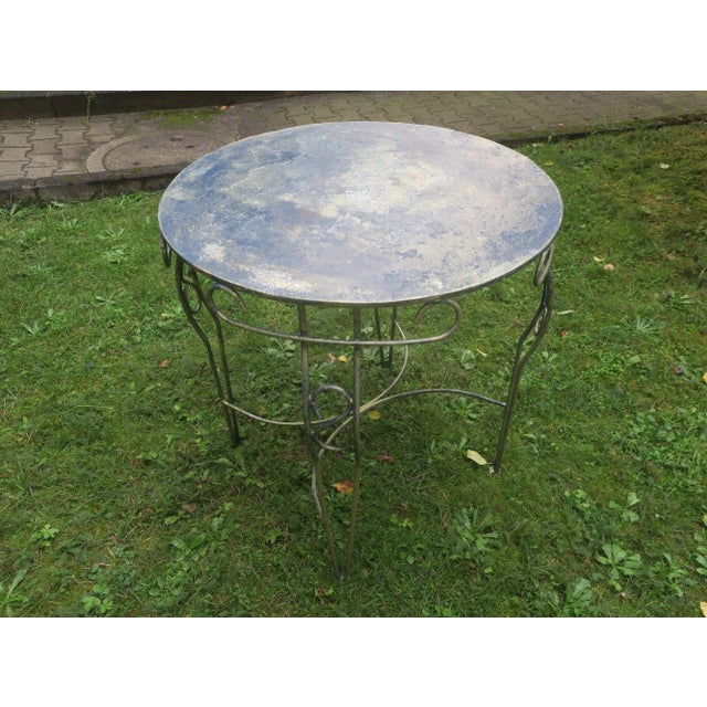 Metal Mid-Century Modern Painted Garden Patio Table, 1960s For Sale - Image 7 of 10