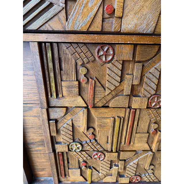 Mid-Century Modern Brutalist Wood Sculpture Cabinet by Lane. Usa, 1970s For Sale - Image 13 of 15