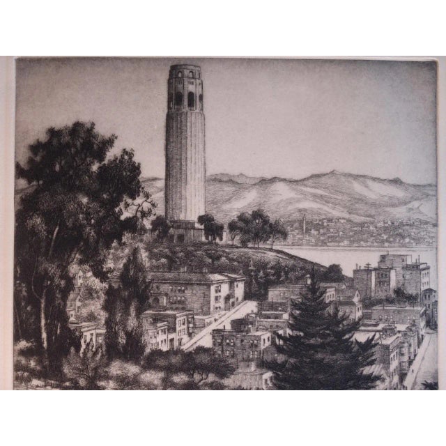 Early 20th Century "City Towers" Architectural Cityscape Etching by Cornelis Botke, Framed For Sale - Image 4 of 7