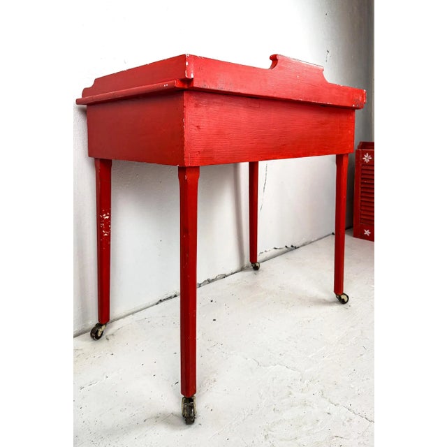 Vintage Refurbished Child's Desk Set For Sale - Image 10 of 18