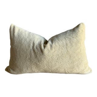 Zak & Fox Moso Lumbar Accent Pillow 100% Wool With Down Feather Insert For Sale