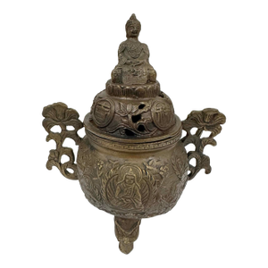 Mid 20th Century Tibetan Buddhist Tripod Incense Burner (Censer)