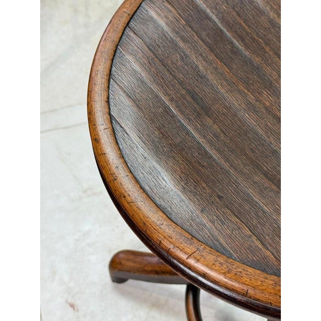 Art Deco Adjustable Piano Stool from Fischel, Former Czechoslovakia, 1920s For Sale - Image 3 of 10