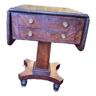 Late 19th Century American Empire Drop Leaf Side Table For Sale