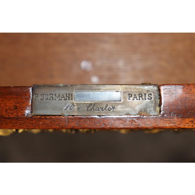 Brown Pair Paul Sormani Antique Louis XVI Style Ormolu Mounted Commodes For Sale - Image 8 of 16