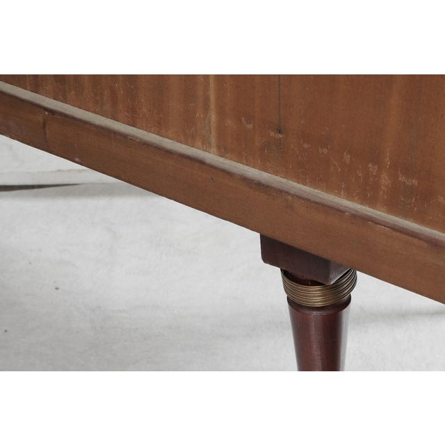 1950s Mid-Century Mahogany Sideboard with Brass Accents For Sale - Image 5 of 6