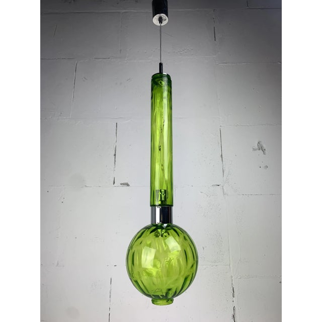 Large Mid-Century Green Glass Tube Pendant from Staff Leuchten, 1960s-1970s For Sale - Image 15 of 15