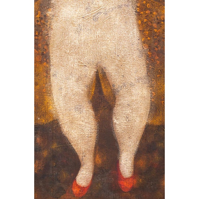 1960s Carol Jablonski "Leonardo" Casein on Canvas For Sale - Image 5 of 12