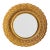 Vintage French Wave Edge Wicker Sunburst Convex Mirror, Mid-Century For Sale