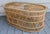 Mid 20th Century Vintage Rattan Woven Wicker Oval Coffee Table For Sale - Image 5 of 7