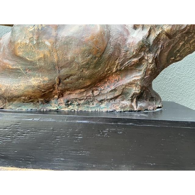 Late 20th Century Vintage Patinated Figurative Sculpture of Man For Sale - Image 5 of 12