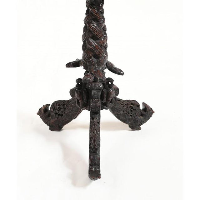 Carved Burmese Side Table, 1840 For Sale - Image 4 of 9