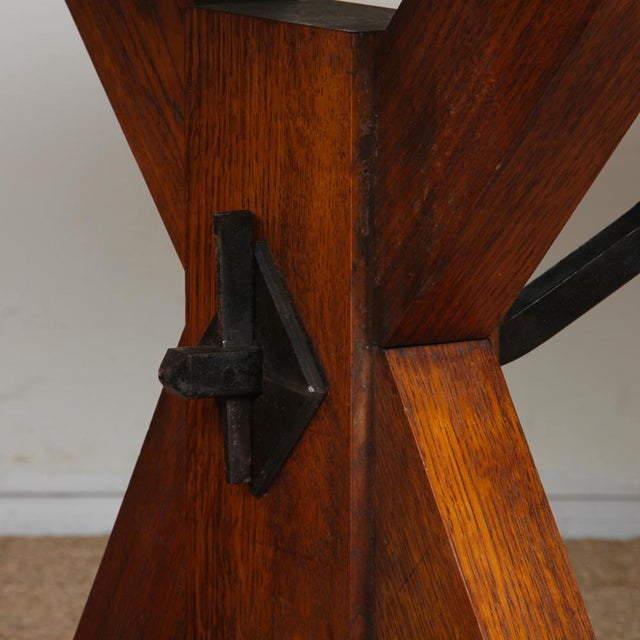 Vintage French Oak Dining Table, 1960 For Sale - Image 6 of 14