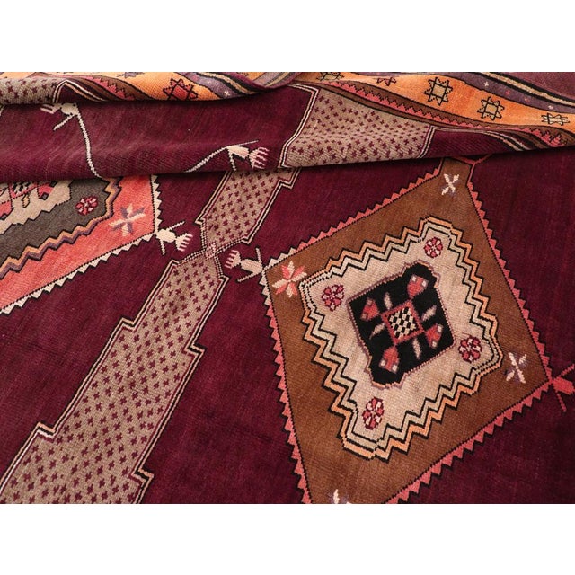 Textile Galerie Shabab Collection Mid-20th Century Handmade Turkish Tribal Long & Narrow Room Size Carpet For Sale - Image 7 of 7