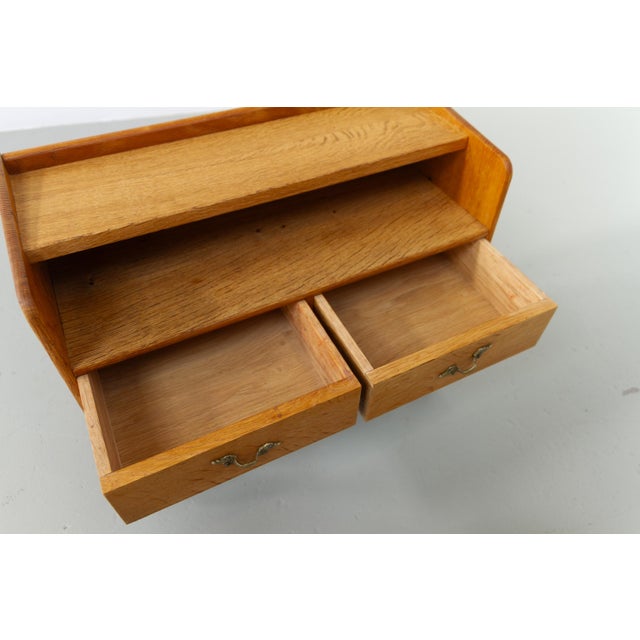 Brutalist Danish Oak Bedside Table, 1970s For Sale - Image 6 of 18