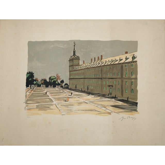 Yves Brayer, Palais de l'Escorial, Lithograph For Sale