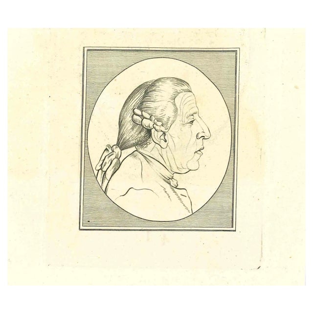 Thomas Holloway, The Profile, Original Etching, 18th Century For Sale