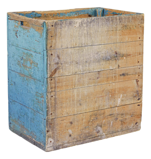 Antique Swedish Painted Pine Log Box, 1870