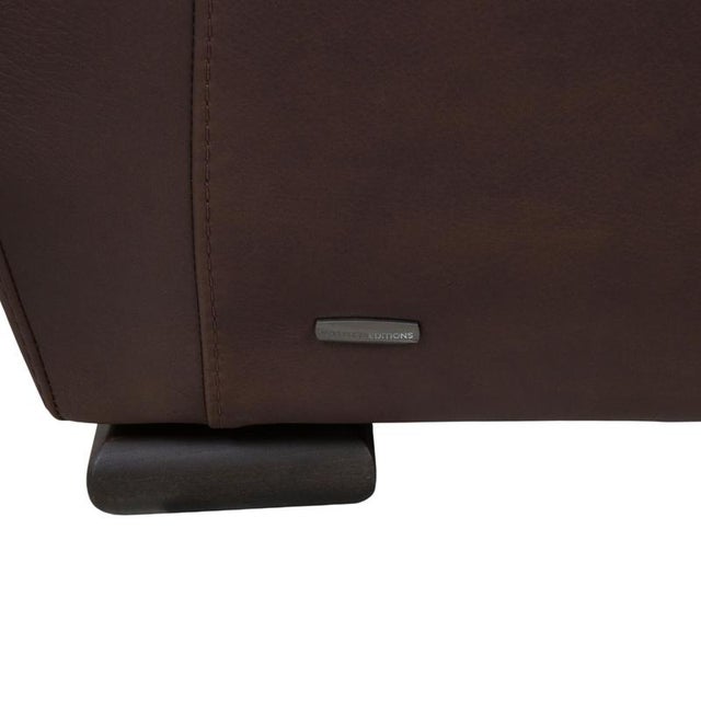 Brown A399 2-Seater Dark Brown Leather Sofa from Natuzzi Editions For Sale - Image 8 of 12