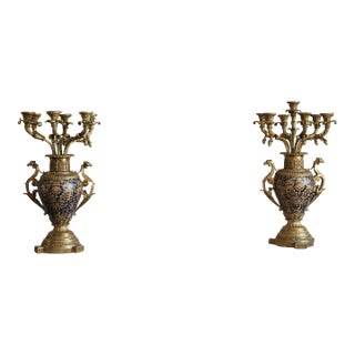 Rare Find, Vintage Large Candelabra Set For Sale