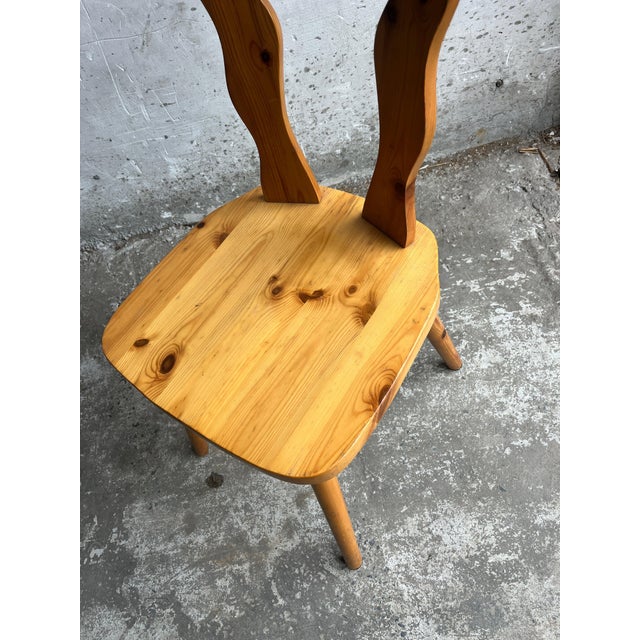 Pine Dining Chairs 1970s, Set of 3 For Sale - Image 4 of 7