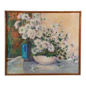 Still Life Gerbera Daisies Oil on Canvas