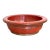 Large 19th C Brass Trimmed Red Barrel Bowl For Sale