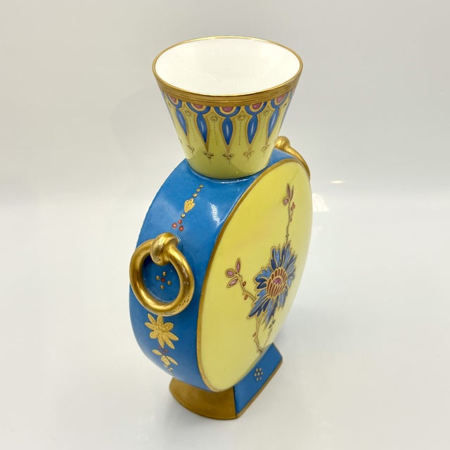 Antique Limoges Porcelain Chinoiserie Moon Flask Vase, 1800s For Sale - Image 11 of 18