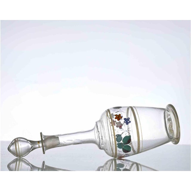 Vintage Italian Glass Jug with Decorative Design, 1970s For Sale - Image 3 of 5