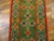 1930s 1930s Green Geometric Tribal Hand Knotted Antique Indian Agra Rug 1'10" X 10'9" Wool Carpet For Sale - Image 5 of 5