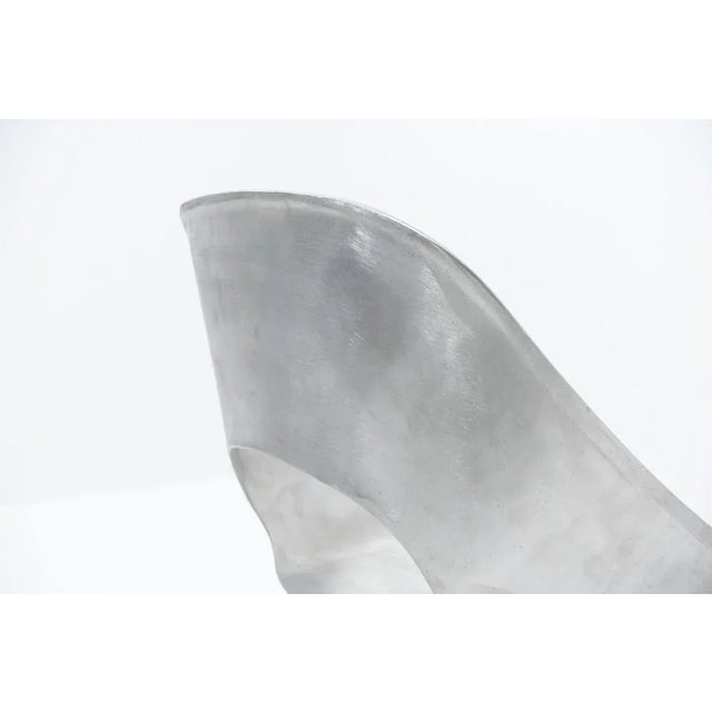 Silver Aluminum Tonneau Chair by Pierre Guariche for Steiner, 1950s For Sale - Image 8 of 12