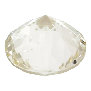 Mid-Century Modern Faceted Glass Diamond Shaped Figurine Paperweight Desk Décor