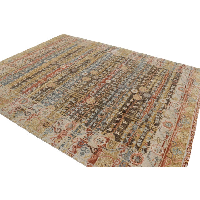 Rug & Kilim Rug & Kilim’s Block Print Runner Rug with Colorful Geometric Floral Patterns - 3x10 For Sale - Image 4 of 7