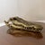 vintage brass alligator sculpture, good look and size, jaw are detachable. great casting, could be used as a paper weight,...