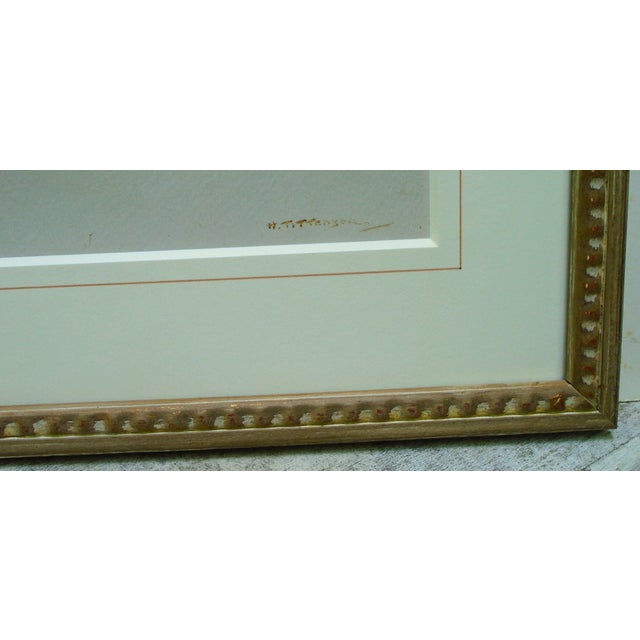 Early 20th Century "The Market Place, Quimperle, (France)", Original Watercolor Painting, Framed For Sale - Image 4 of 5