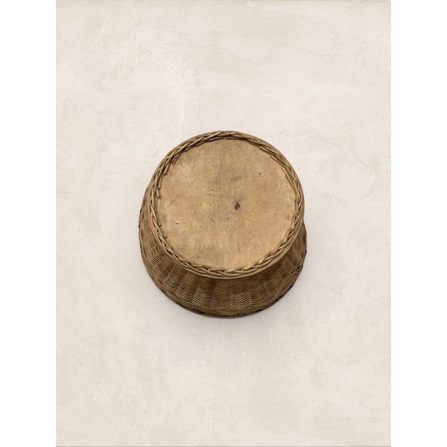 English Vintage English Woven Basket Planter For Sale - Image 3 of 4