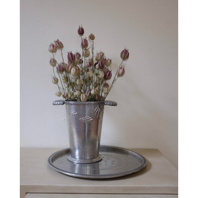 Swedish Pewter Vase From 1929 For Sale - Image 10 of 10