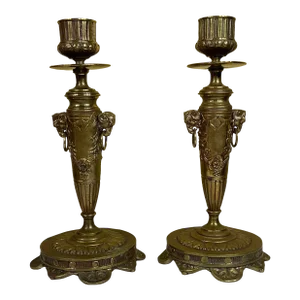 1900s Early French Candlesticks - a Pair