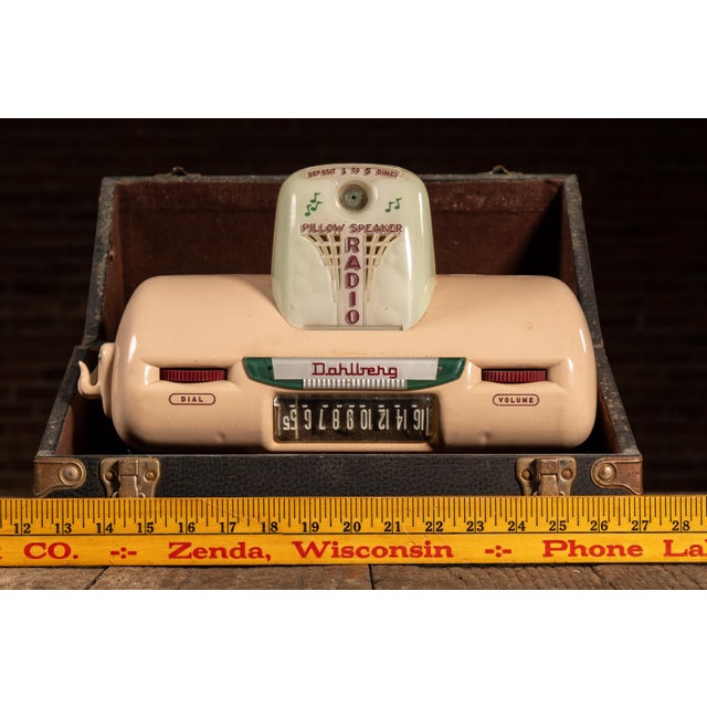 C. 1950 Salesman Sample Dahlberg Coin-Op Pillow Radio in Case For Sale - Image 11 of 11