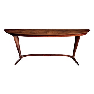 Vintage Console Table in Rosweood Veneer by Guglielmo Ulrich, Italy, 1940s For Sale