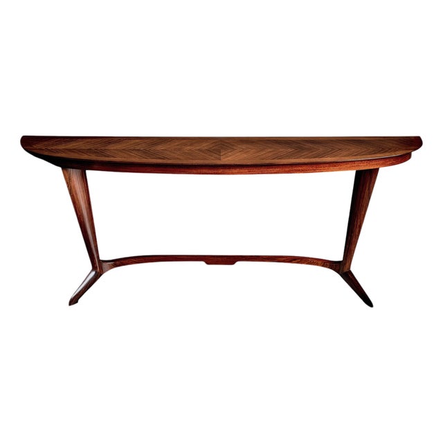 Vintage Console Table in Rosweood Veneer by Guglielmo Ulrich, Italy, 1940s For Sale